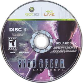 Cartridge artwork for Star Ocean - The Last Hope on the Microsoft Xbox 360.