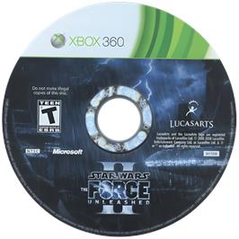 Cartridge artwork for Star Wars - The Force Unleashed II on the Microsoft Xbox 360.
