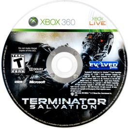 Cartridge artwork for Terminator Salvation on the Microsoft Xbox 360.
