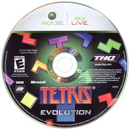 Cartridge artwork for Tetris Evolution on the Microsoft Xbox 360.
