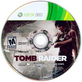 Cartridge artwork for Tomb Raider on the Microsoft Xbox 360.