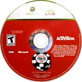 Cartridge artwork for World Series Of Poker 2008 - Battle For The Bracelets on the Microsoft Xbox 360.