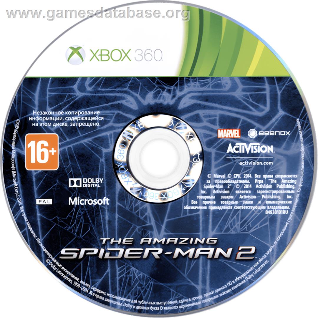Amazing Spider-man 2, The - Microsoft Xbox 360 - Artwork - Cartridge