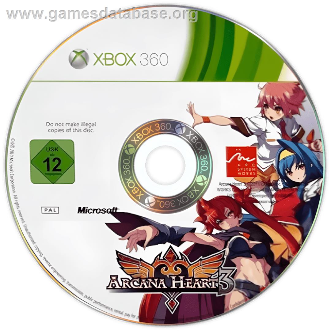 Arcana Heart 3 - Microsoft Xbox 360 - Artwork - Cartridge