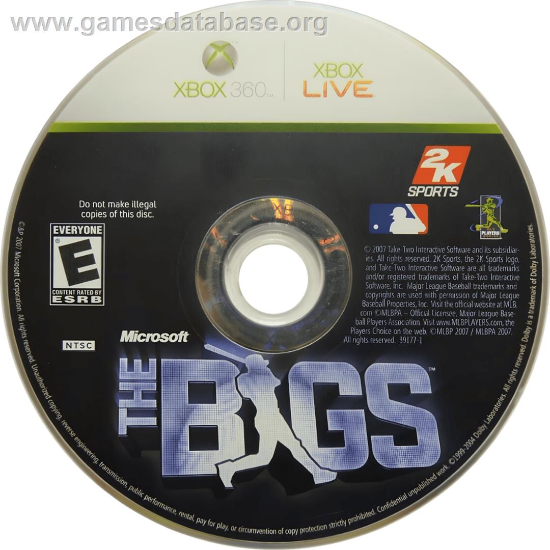 Bigs, The - Microsoft Xbox 360 - Artwork - Cartridge
