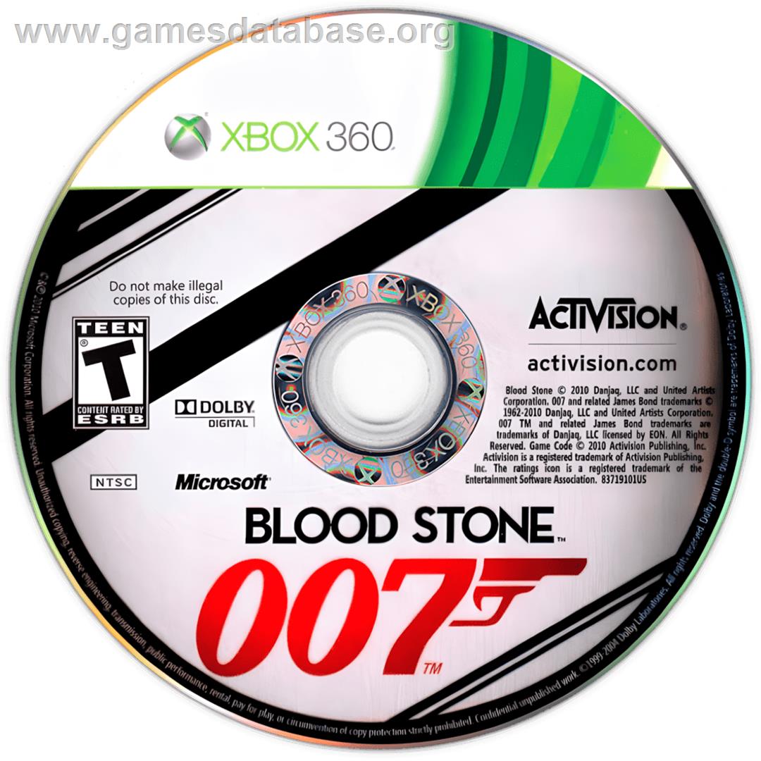 Blood Stone 007 - Microsoft Xbox 360 - Artwork - Cartridge