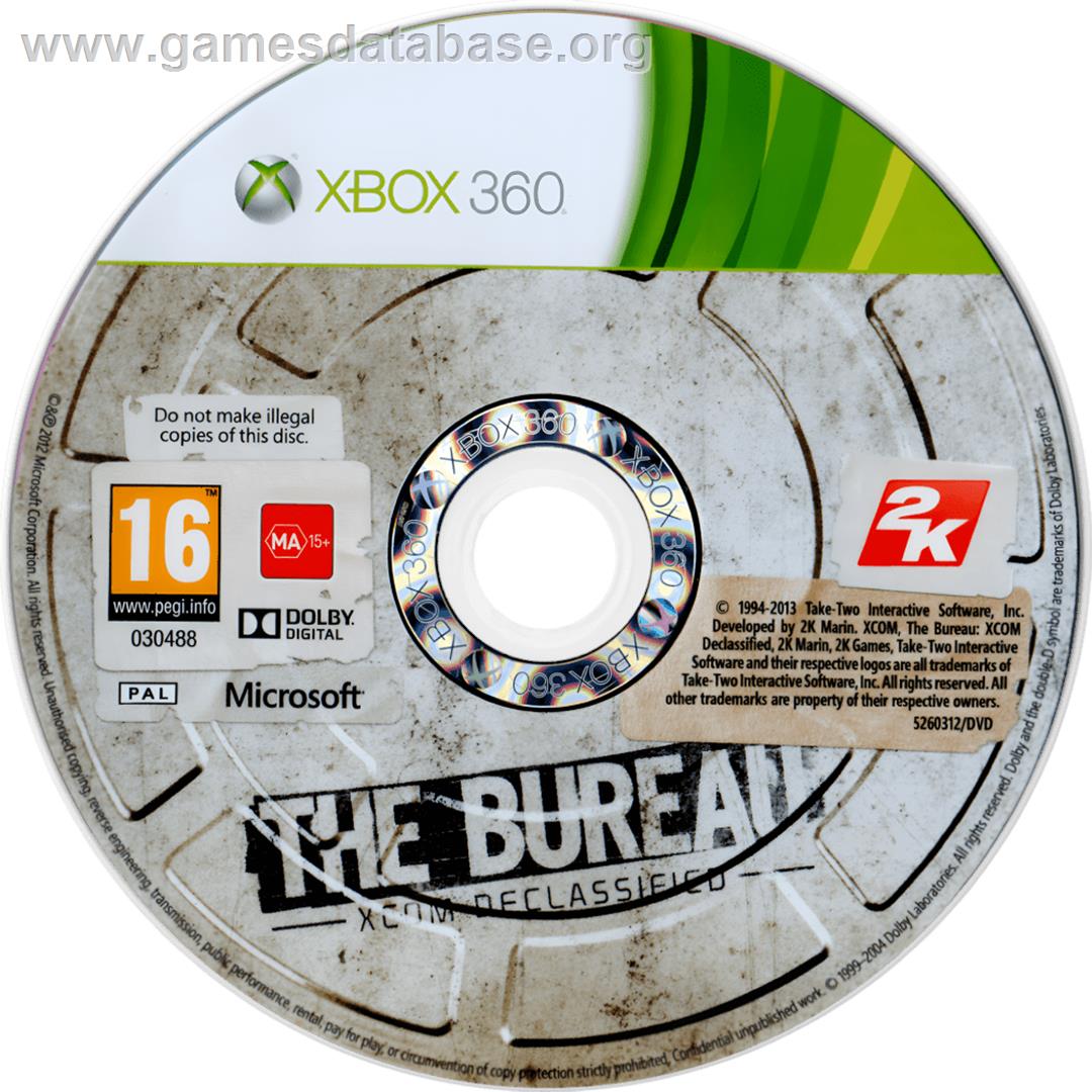 Bureau - Xcom Declassified, The - Microsoft Xbox 360 - Artwork - Cartridge