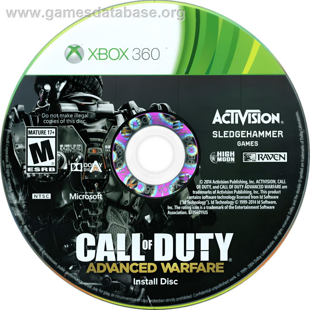 Call Of Duty - Advanced Warfare - Microsoft Xbox 360 - Artwork - Cartridge