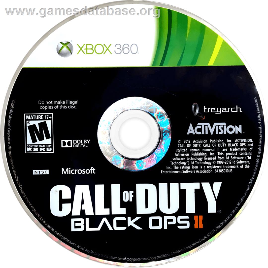 Call Of Duty - Black Ops 2 - Microsoft Xbox 360 - Artwork - Cartridge