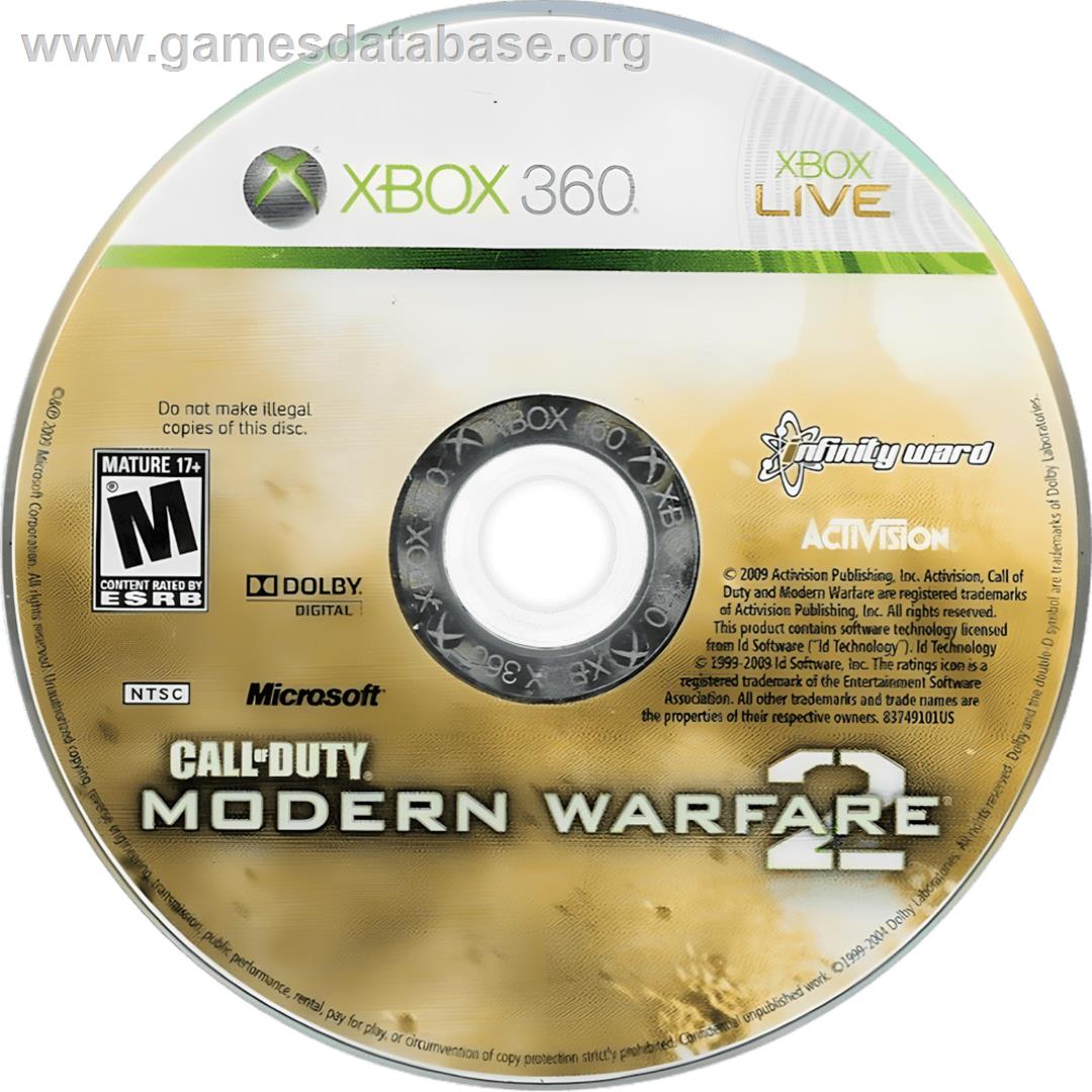 Call Of Duty - Modern Warfare 2 - Microsoft Xbox 360 - Artwork - Cartridge