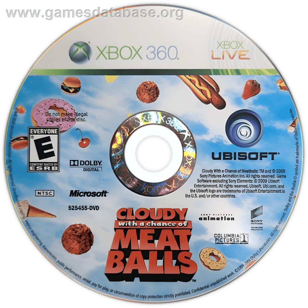 Cloudy with a Chance of Meatballs - Microsoft Xbox 360 - Artwork - Cartridge