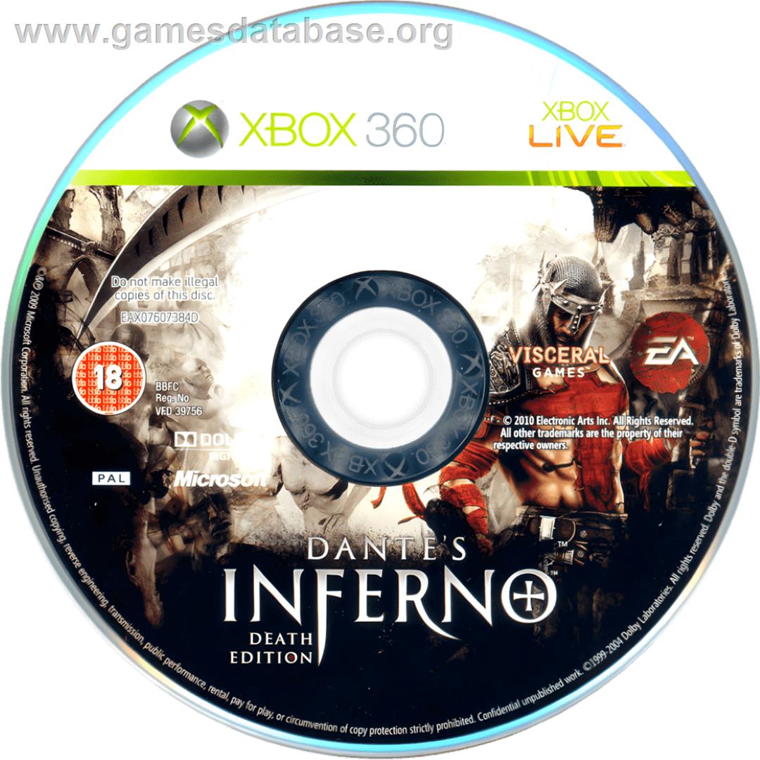 Dante's Inferno - Microsoft Xbox 360 - Artwork - Cartridge