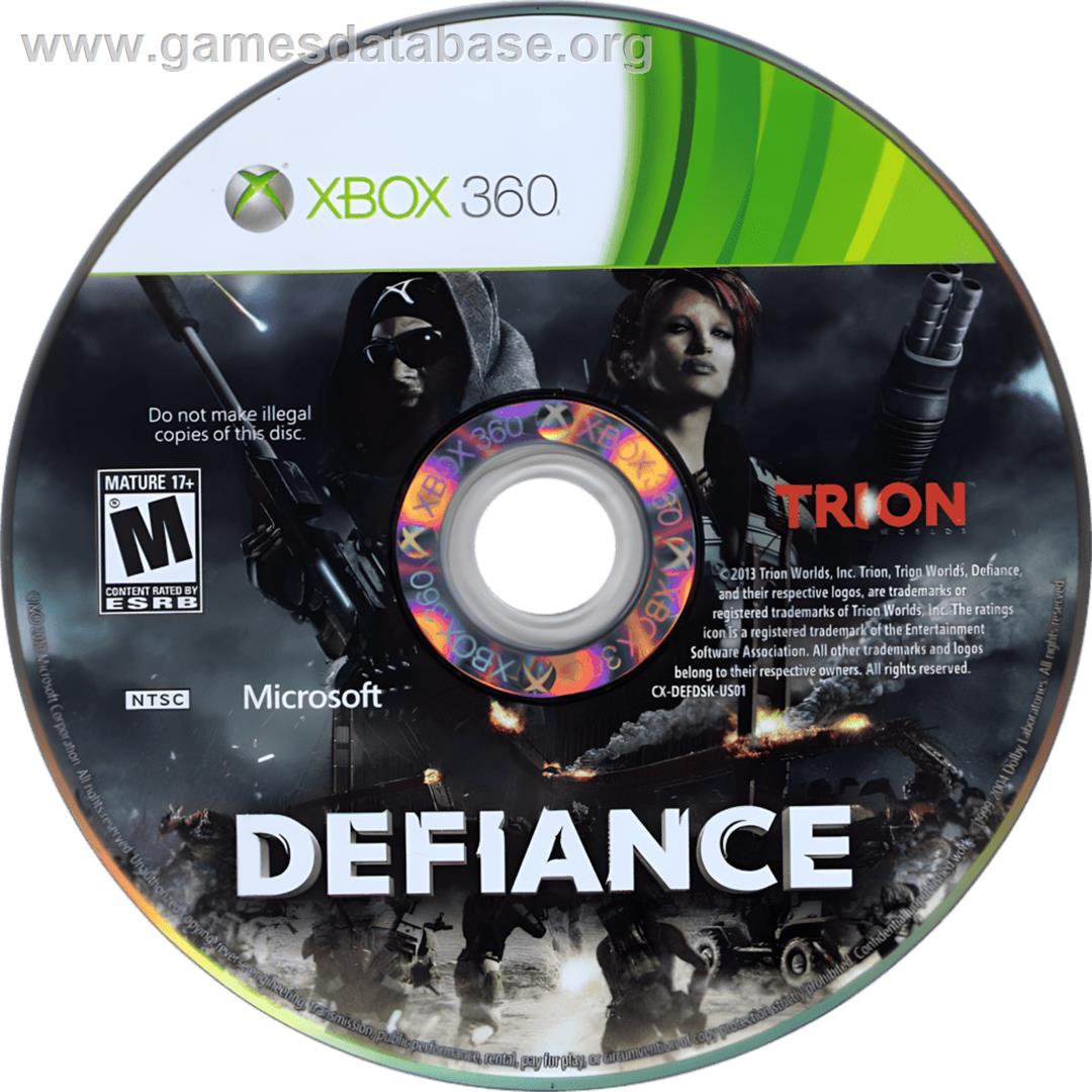 Defiance - Microsoft Xbox 360 - Artwork - Cartridge