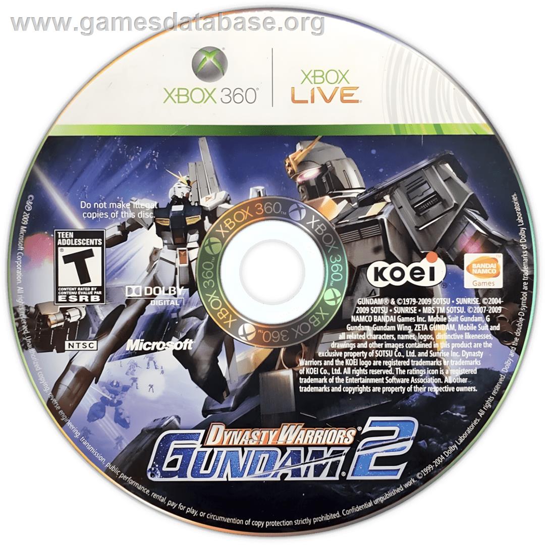 Dynasty Warriors - Gundam - Microsoft Xbox 360 - Artwork - Cartridge