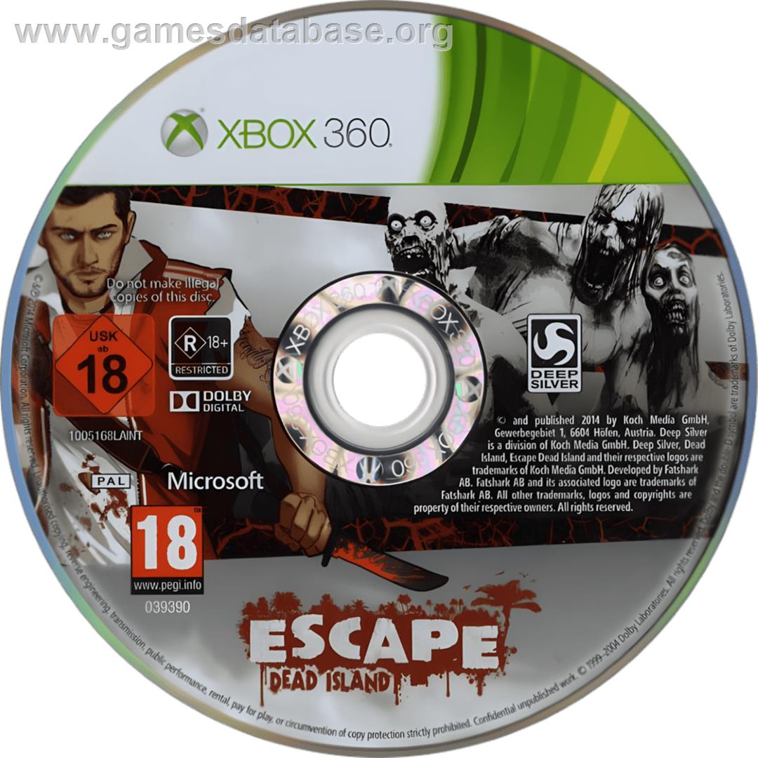 Escape Dead Island - Microsoft Xbox 360 - Artwork - Cartridge