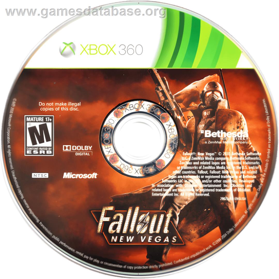 Fallout New Vegas - Microsoft Xbox 360 - Artwork - Cartridge