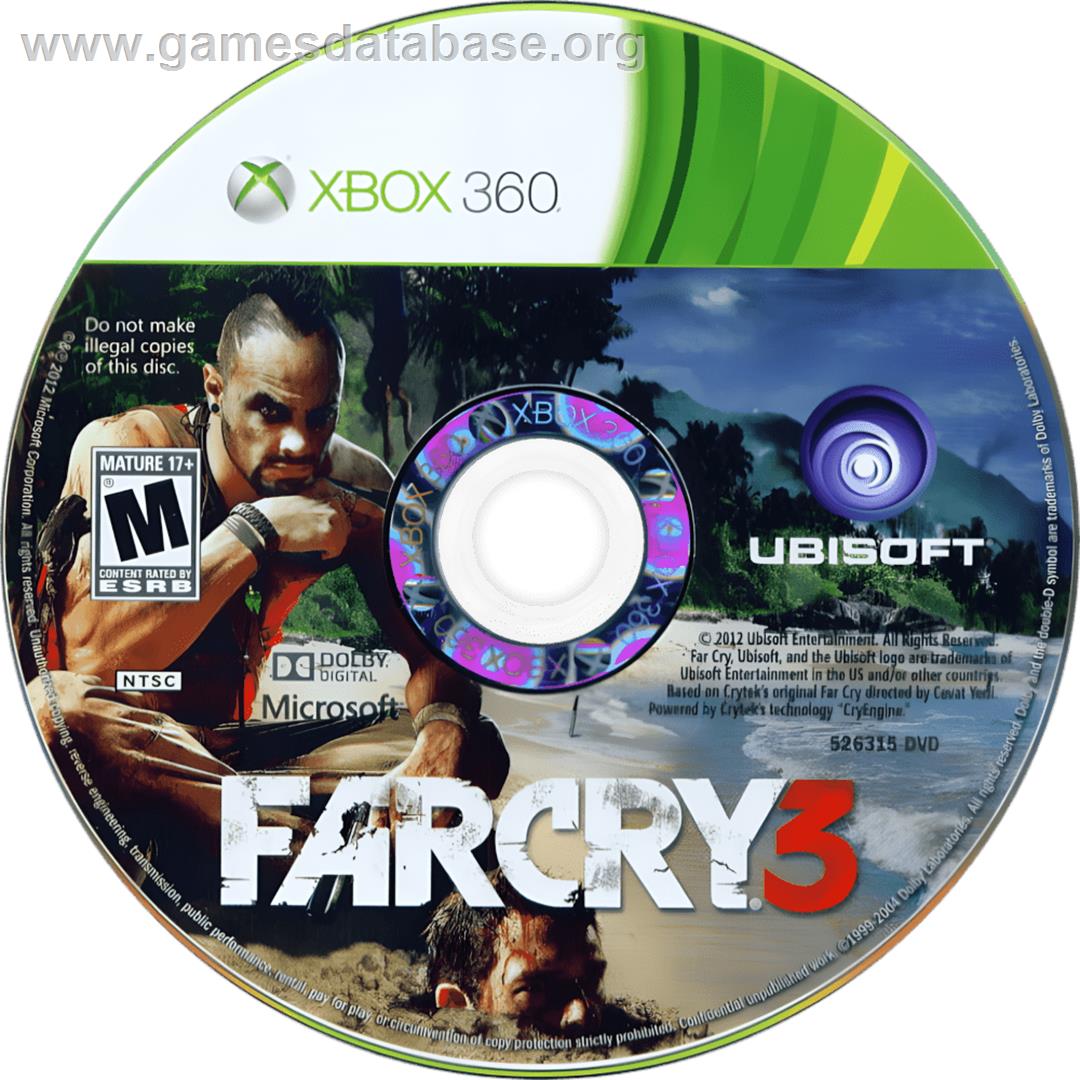 Far Cry 3 - Microsoft Xbox 360 - Artwork - Cartridge