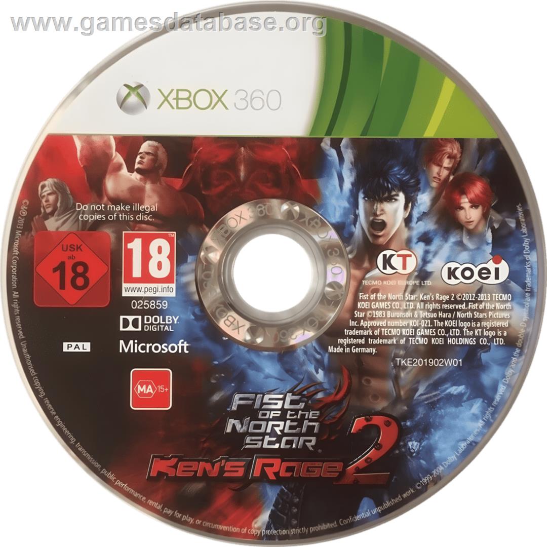 Fist Of The North Star - Ken's Rage 2 - Microsoft Xbox 360 - Artwork - Cartridge