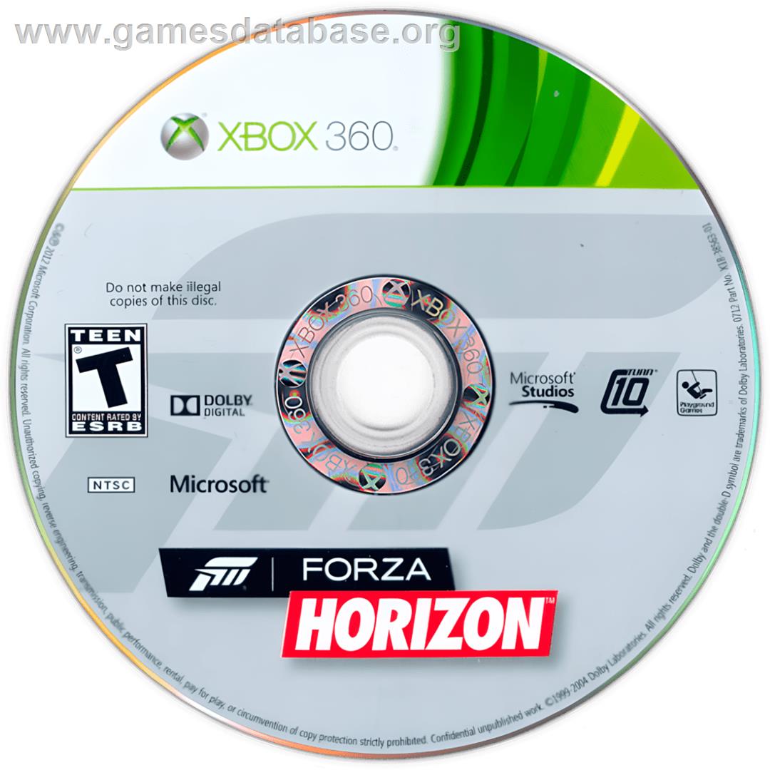 Forza Horizon - Microsoft Xbox 360 - Artwork - Cartridge