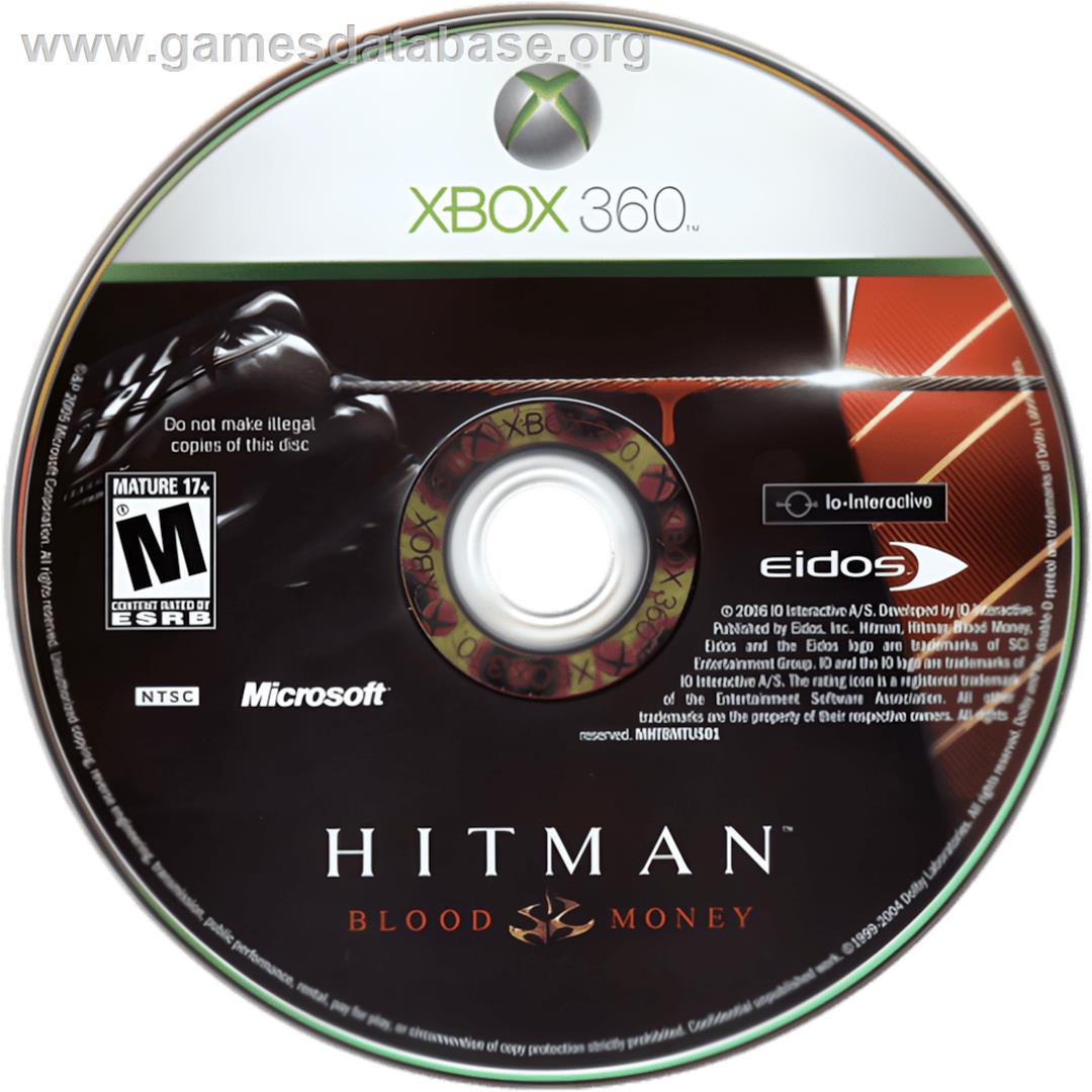Hitman - Blood Money - Microsoft Xbox 360 - Artwork - Cartridge