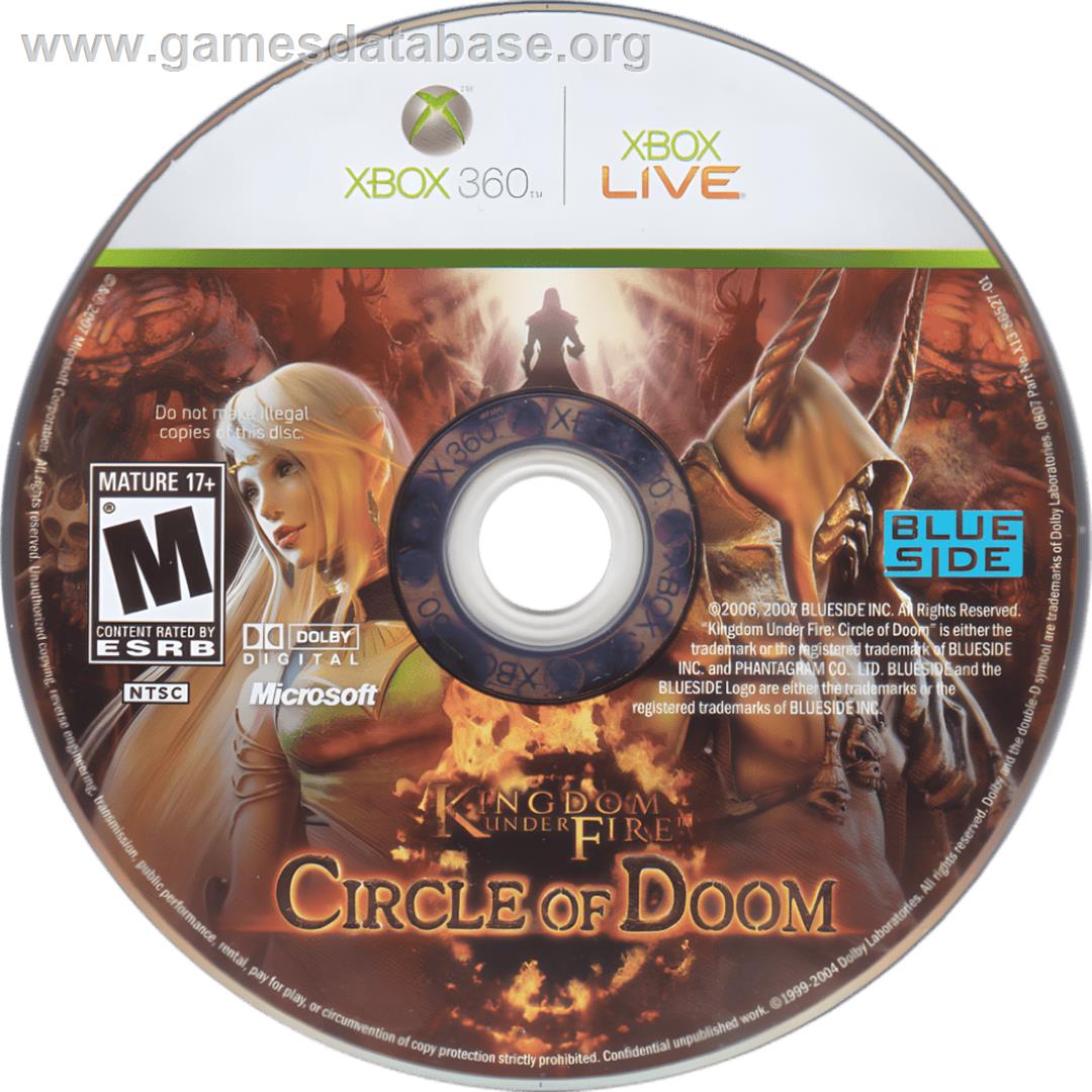 Kingdom Under Fire - Circle Of Doom - Microsoft Xbox 360 - Artwork - Cartridge