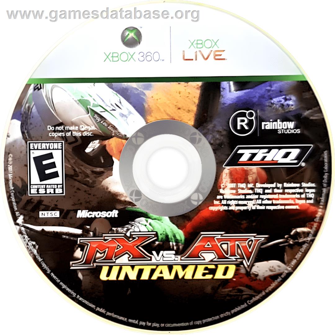 MX vs. ATV Untamed - Microsoft Xbox 360 - Artwork - Cartridge
