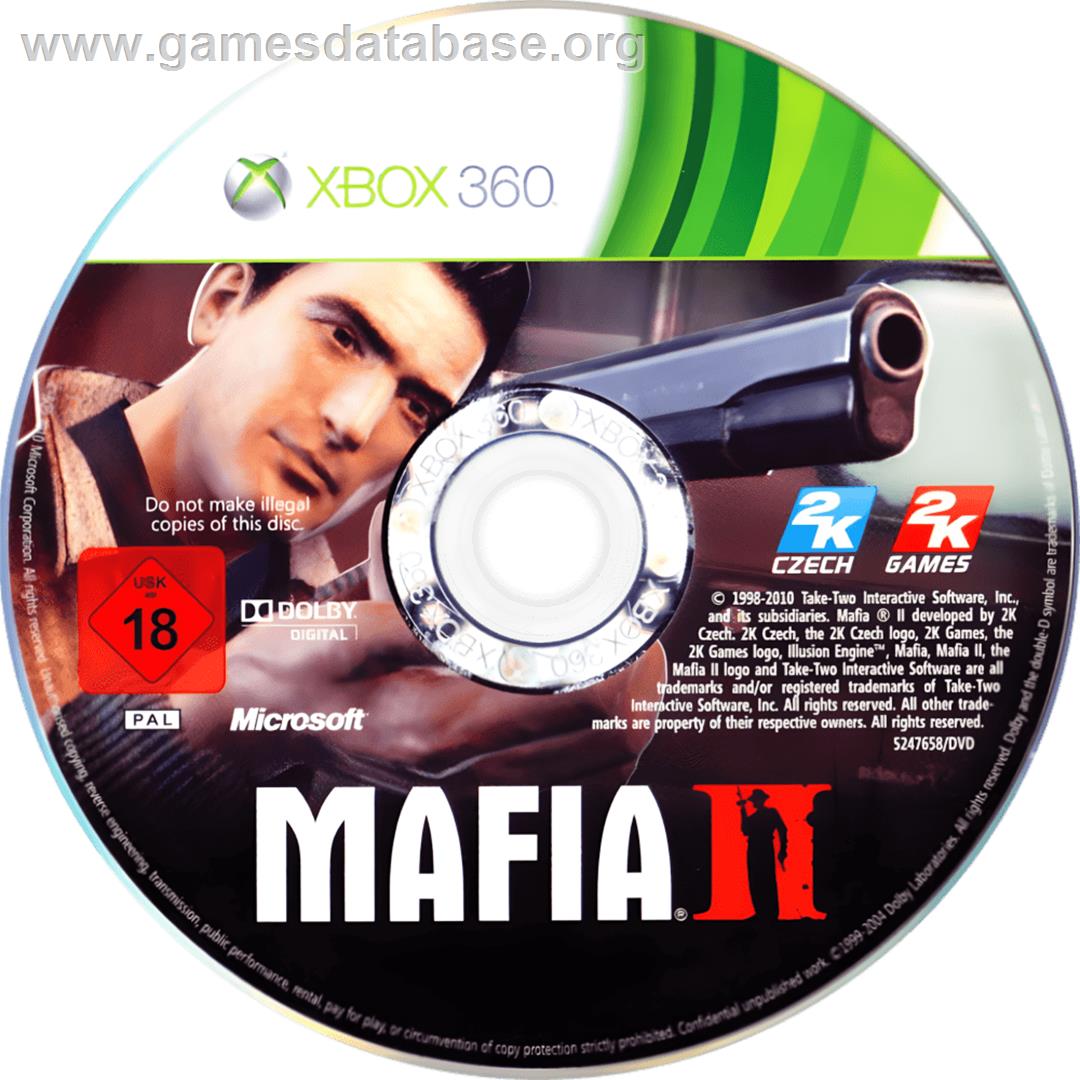 Mafia 2 - Microsoft Xbox 360 - Artwork - Cartridge