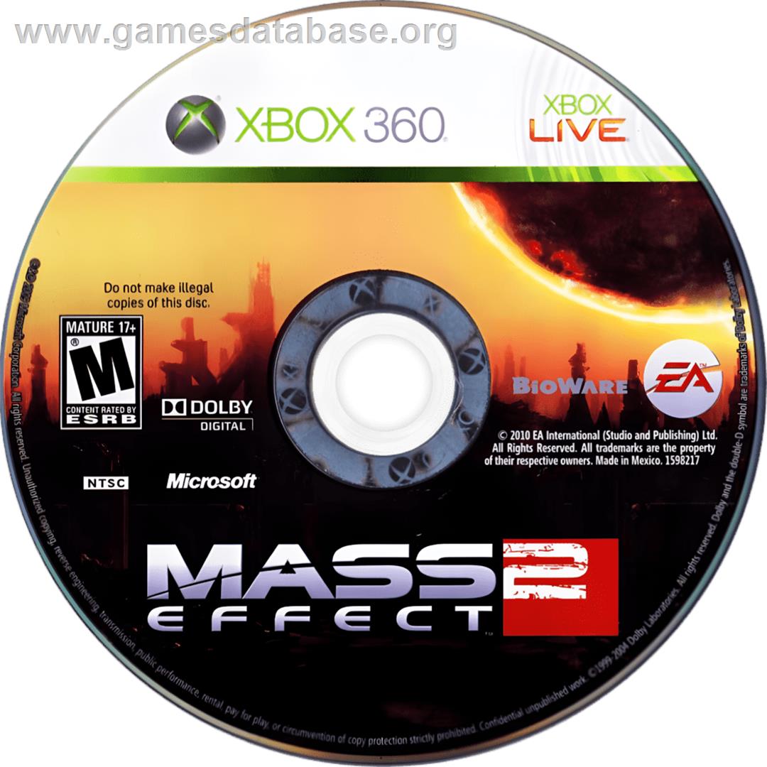 Mass Effect 2 - Microsoft Xbox 360 - Artwork - Cartridge