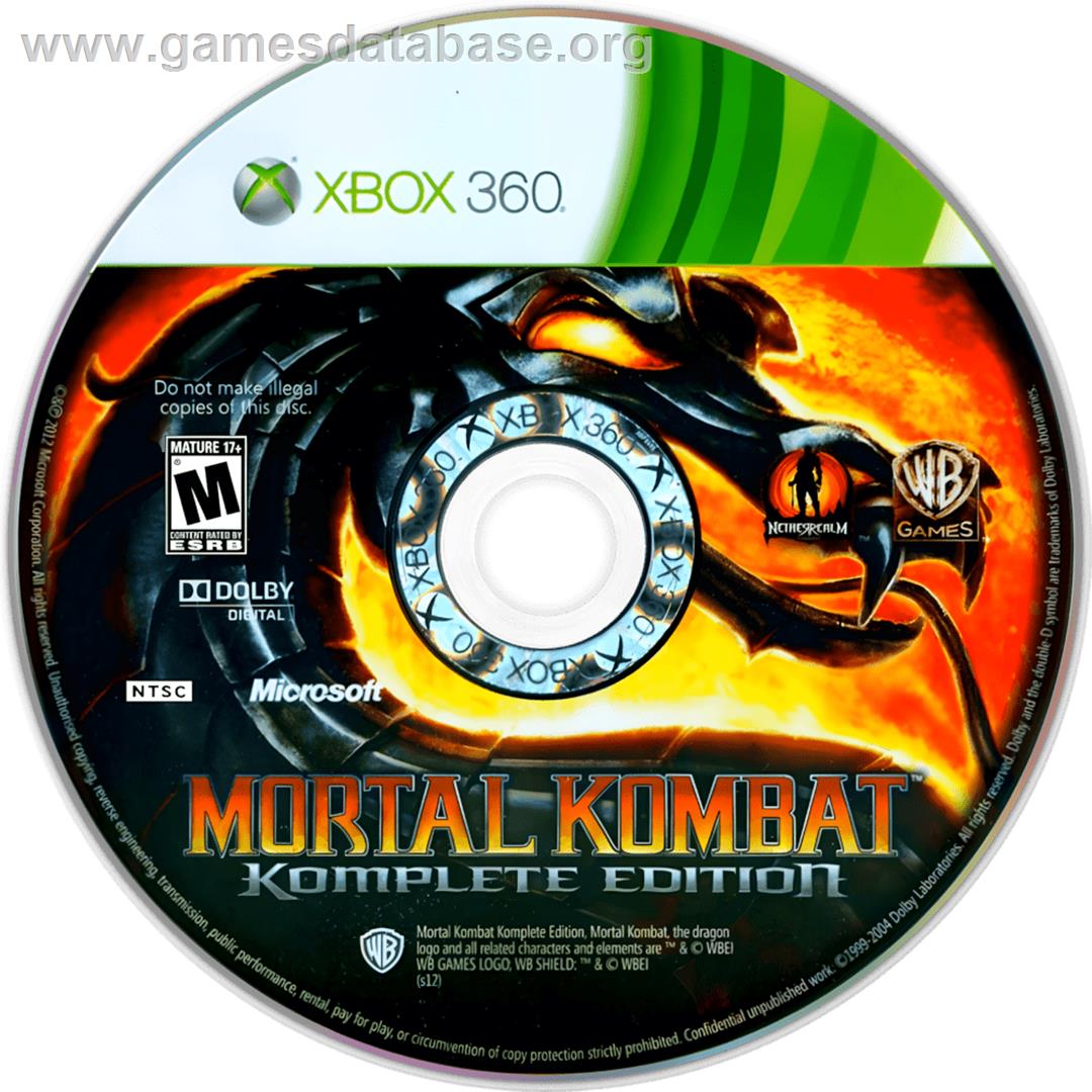 Mortal Kombat - Komplete Edition - Microsoft Xbox 360 - Artwork - Cartridge