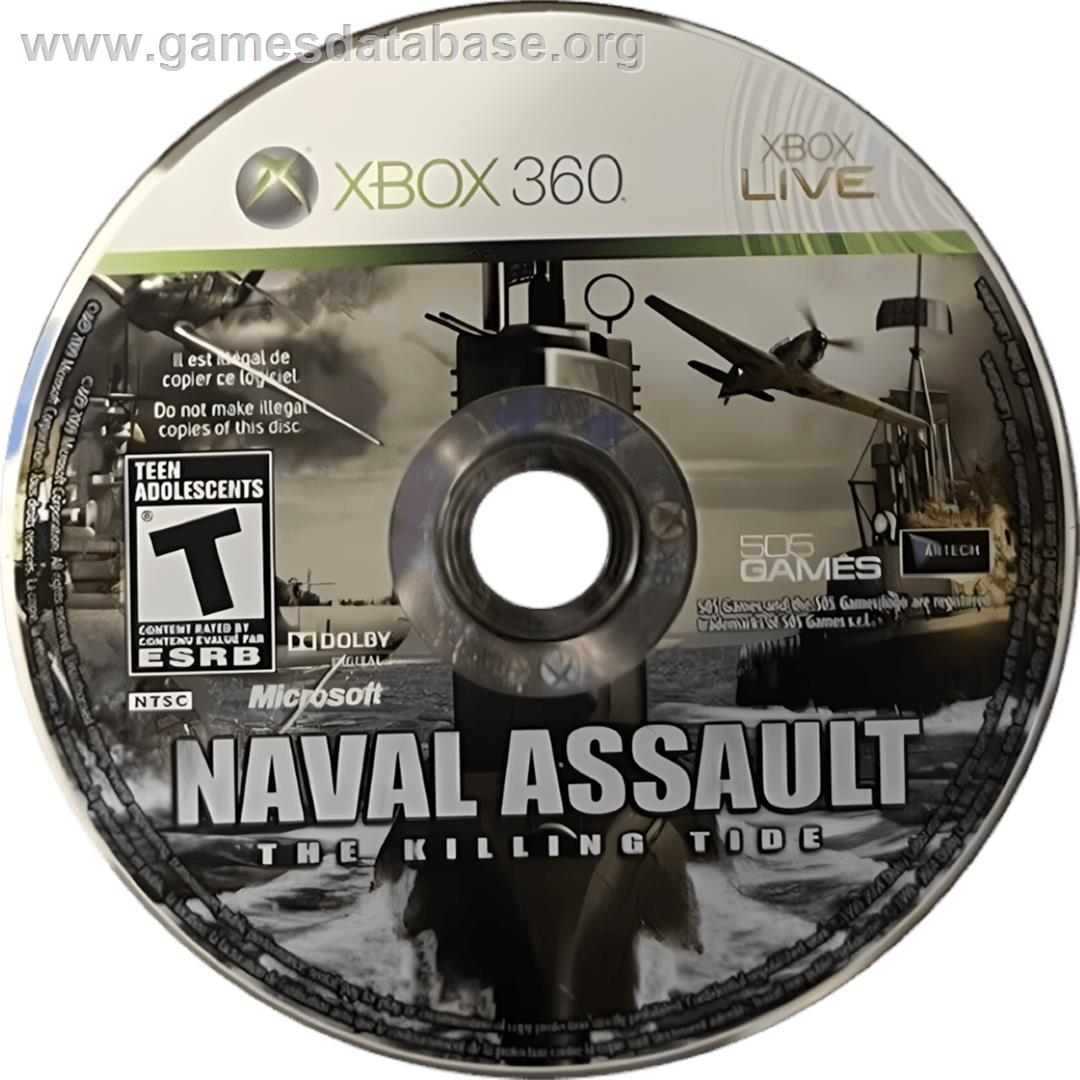 Naval Assault - The Killing Tide - Microsoft Xbox 360 - Artwork - Cartridge