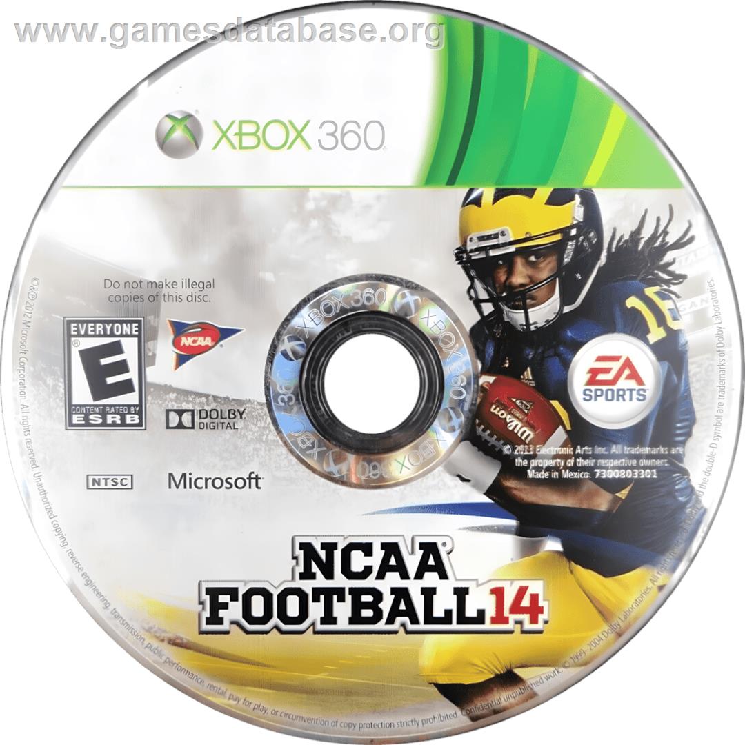 Ncaa Football 14 - Microsoft Xbox 360 - Artwork - Cartridge