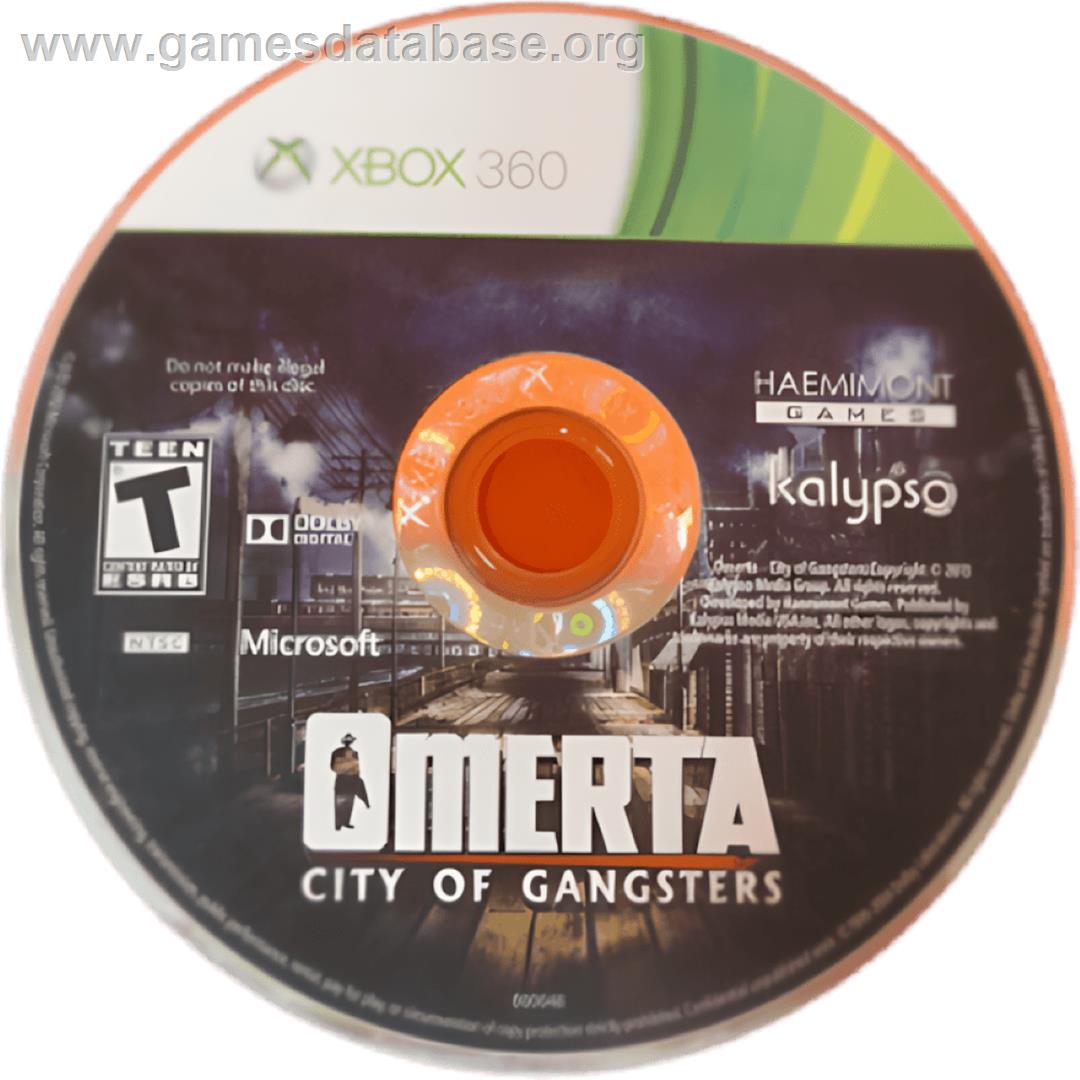 Omerta - City Of Gangsters - Microsoft Xbox 360 - Artwork - Cartridge