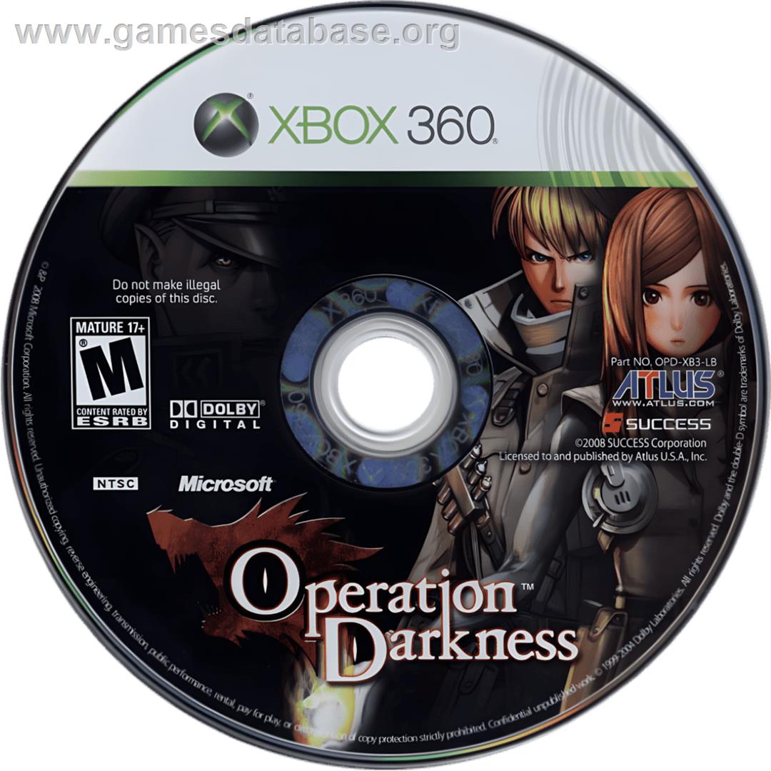 Operation Darkness - Microsoft Xbox 360 - Artwork - Cartridge