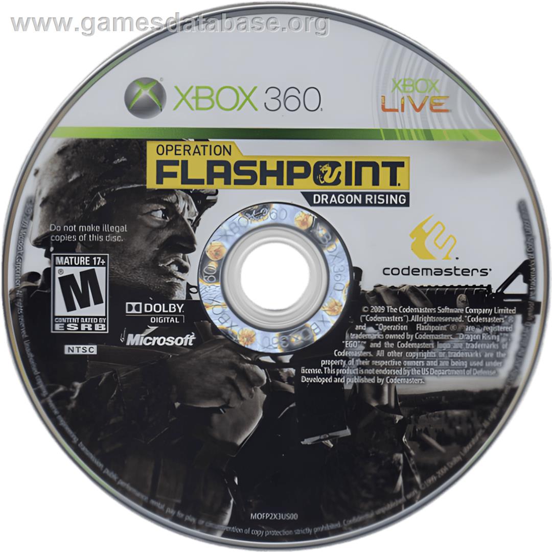 Operation Flashpoint - Dragon Rising - Microsoft Xbox 360 - Artwork - Cartridge