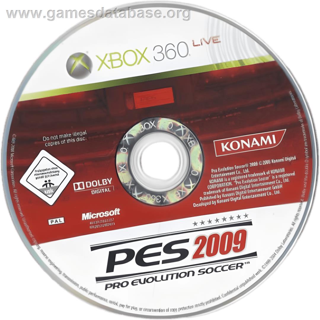 PES 2009 - Pro Evolution Soccer - Microsoft Xbox 360 - Artwork - Cartridge