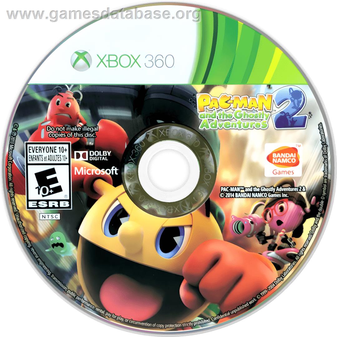 Pac-Man and the Ghostly Adventures - Microsoft Xbox 360 - Artwork - Cartridge