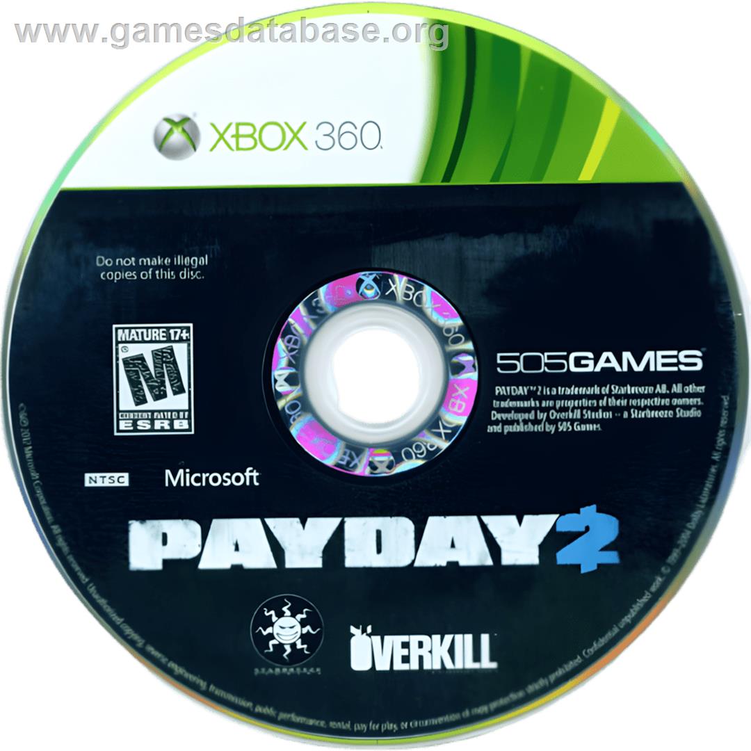 Payday 2 - Microsoft Xbox 360 - Artwork - Cartridge