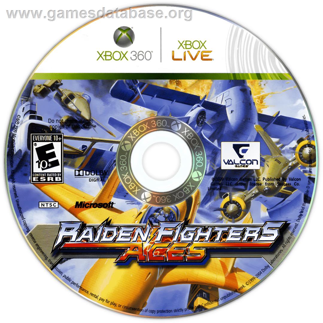 Raiden Fighters Aces - Microsoft Xbox 360 - Artwork - Cartridge