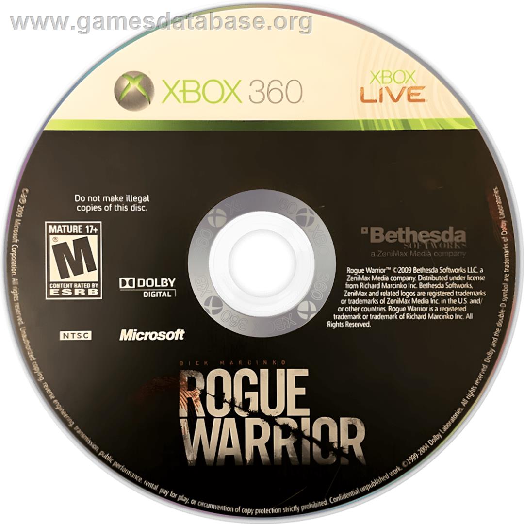 Rogue Warrior - Microsoft Xbox 360 - Artwork - Cartridge