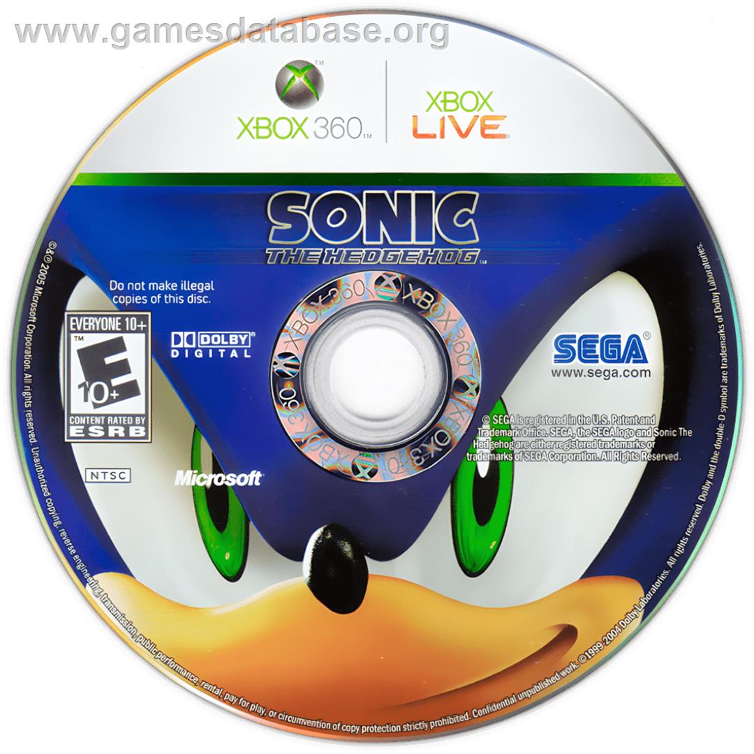 Sonic The Hedgehog 2006 - Microsoft Xbox 360 - Artwork - Cartridge