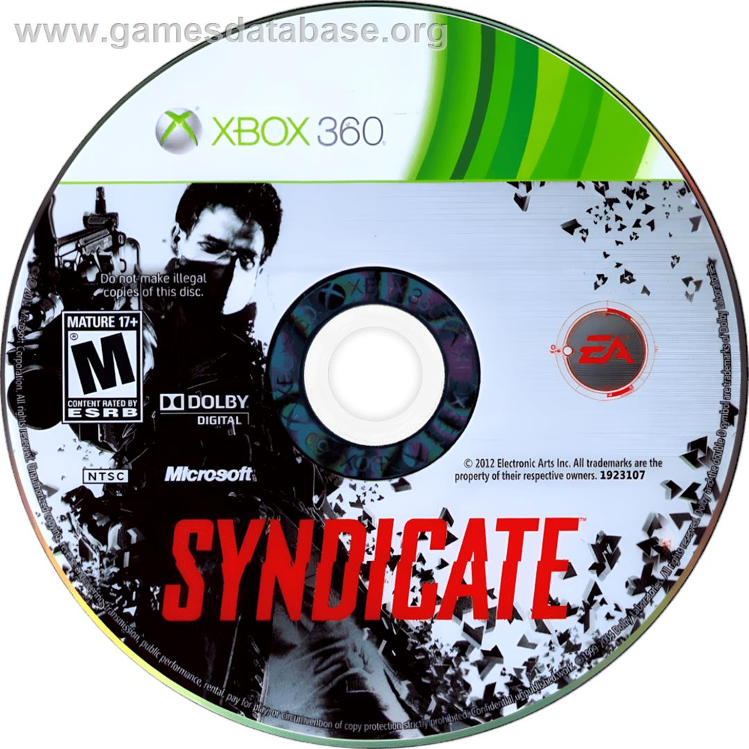 Syndicate - Microsoft Xbox 360 - Artwork - Cartridge