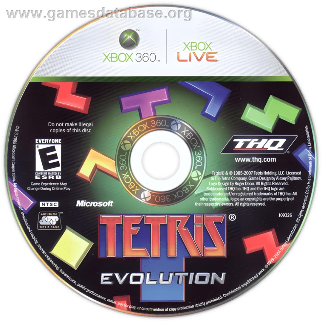 Tetris Evolution - Microsoft Xbox 360 - Artwork - Cartridge