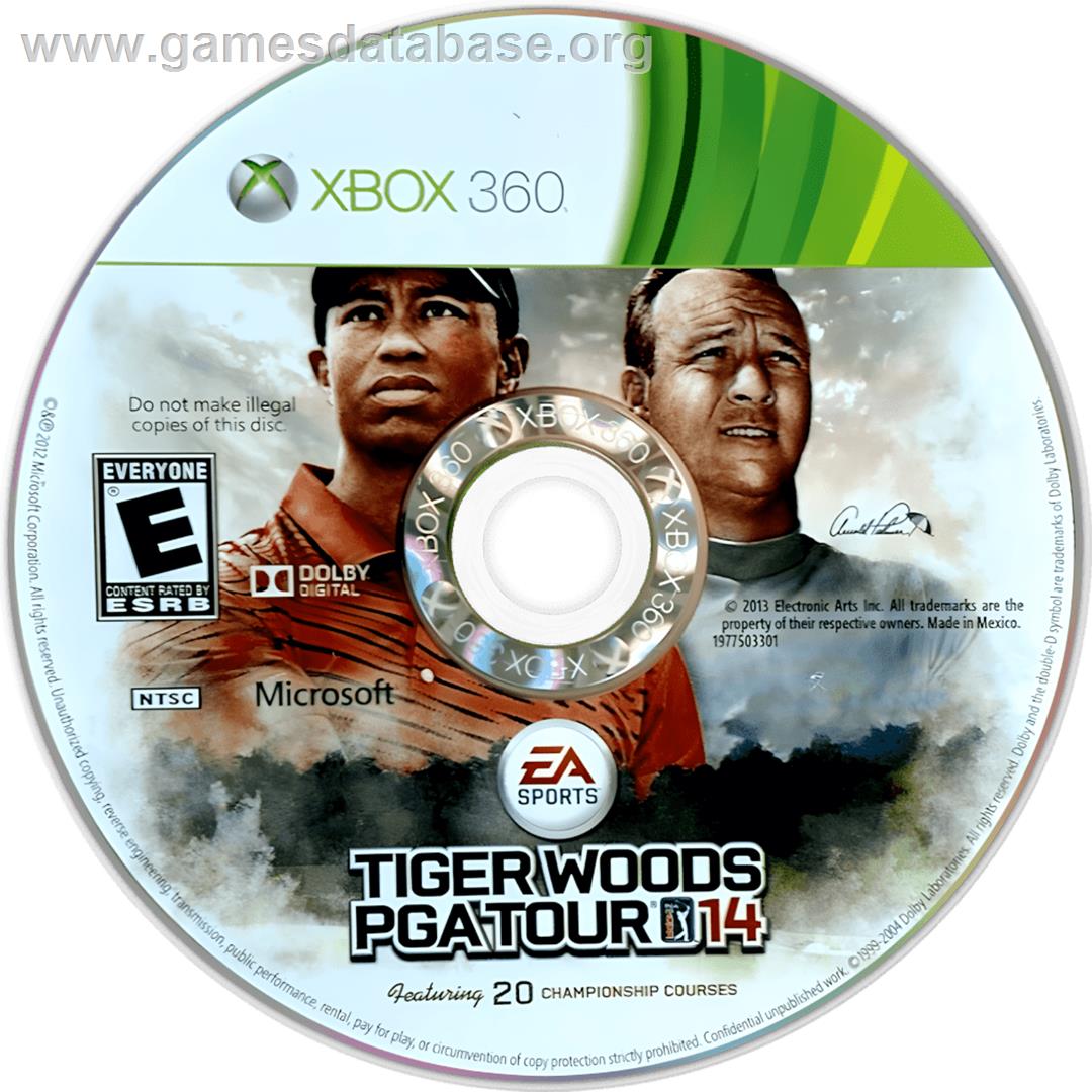 Tiger Woods Pga Tour 14 - Microsoft Xbox 360 - Artwork - Cartridge
