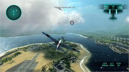 In game image of Air Conflicts - Pacific Carriers on the Microsoft Xbox 360.