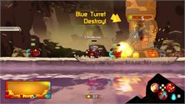 In game image of Awesomenauts on the Microsoft Xbox 360.
