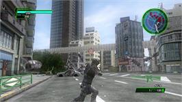 In game image of Earth Defense Force 2025 on the Microsoft Xbox 360.