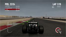 In game image of F1 2010 on the Microsoft Xbox 360.