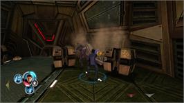 In game image of Fantastic Four: Rise of the Silver Surfer on the Microsoft Xbox 360.
