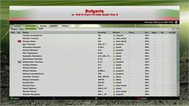 In game image of Football Manager 2008 on the Microsoft Xbox 360.