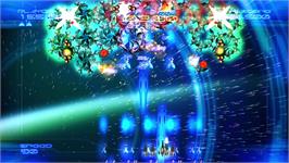 In game image of Galaga Legions Dx on the Microsoft Xbox 360.